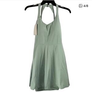 NEW HALARA Dress Size S Green Open Back Twisted Active